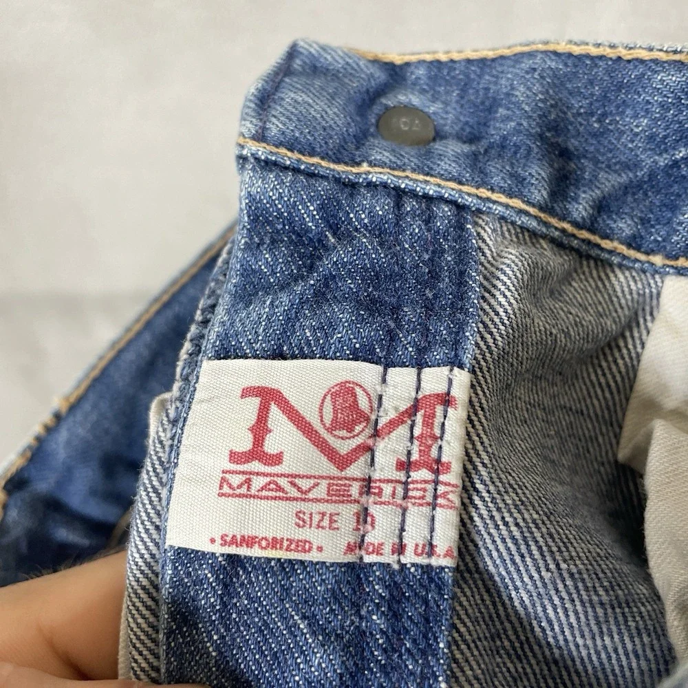 Vtg 60s Sanforized Blue Bell Wrangler Maverick Jeans Kids 10 24x24 Repaired True